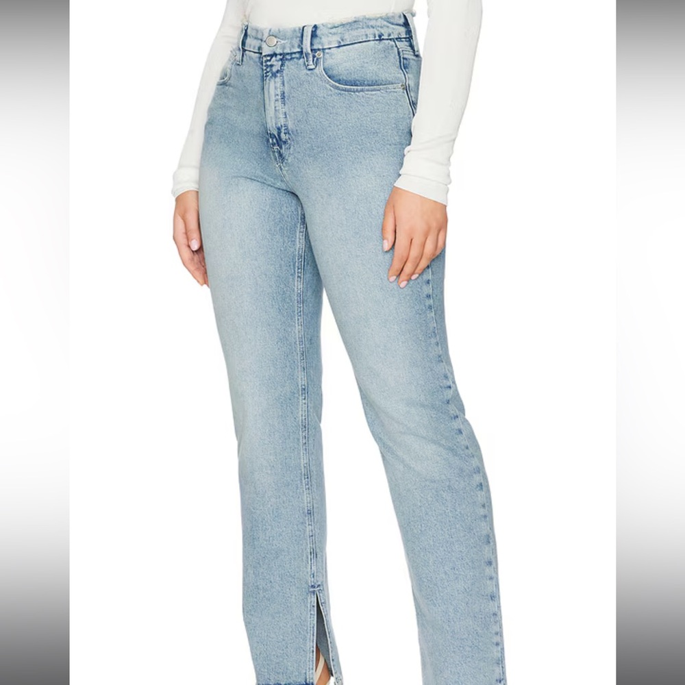 Good American Good Icon Inseam Slit Jean